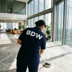 pracownik firmy sprzątającej bdw