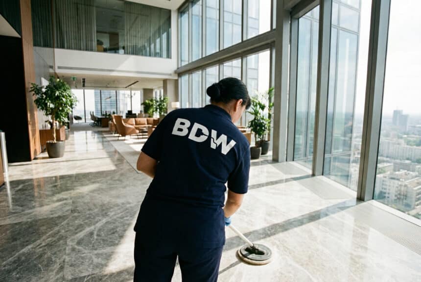pracownik firmy sprzątającej bdw