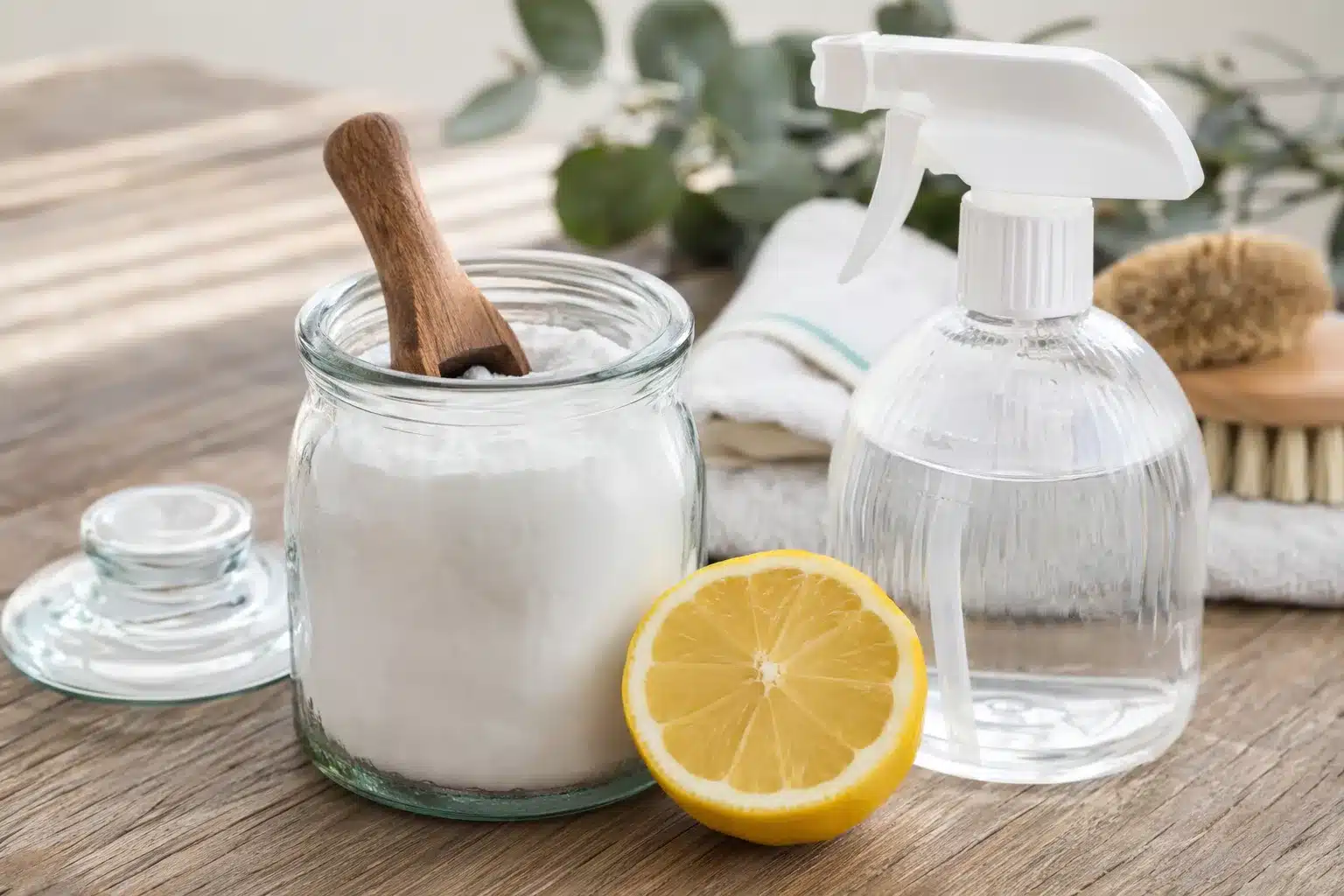 Ekologiczne środki czystości ocet soda i cytryna zamiast chemicznych detergentów